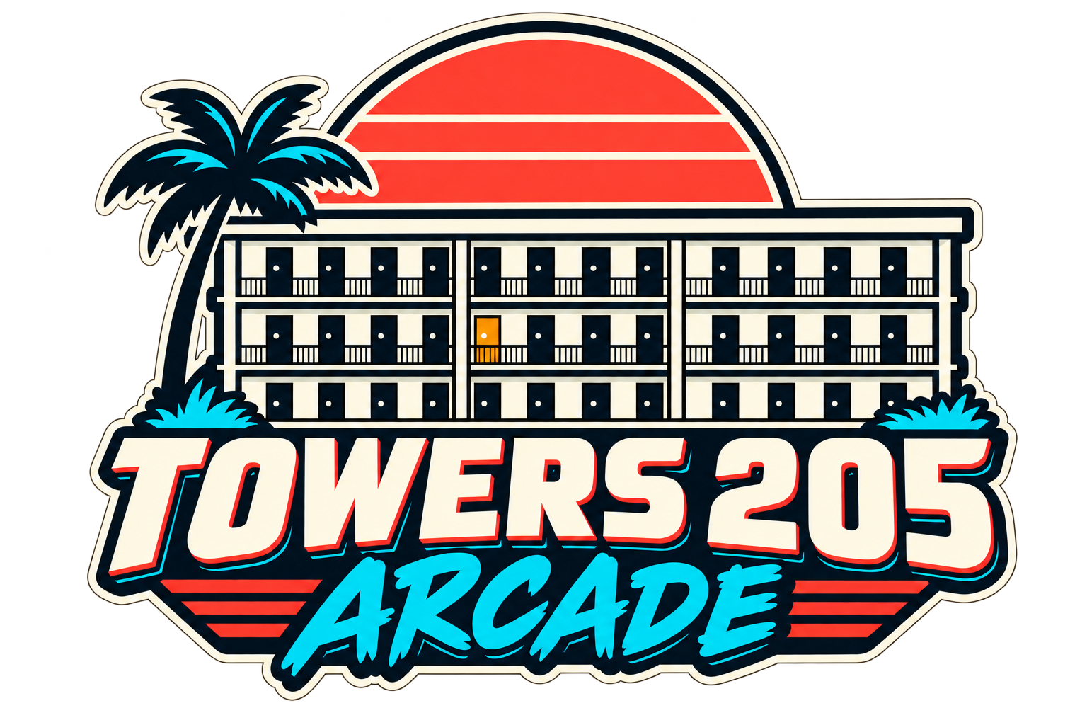 Towers 205 Arcade building emblem